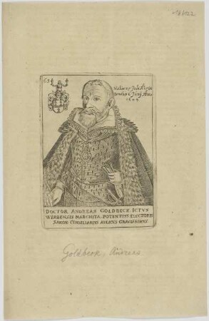 Bildnis des Andreas Goldbeck