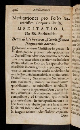 406-436, Meditationes pro Festo Sacratissimi Corporis Christi