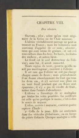 Chapitre VIII. Des oliviers.