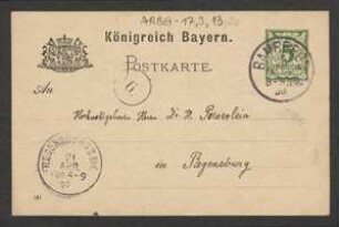 Brief von Georg Fischer an Hermann Poeverlein