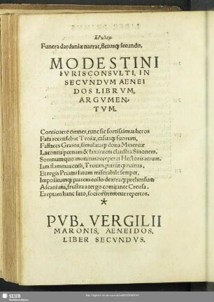 Pub. Vergilii Maronis Aeneidos. Liber Secundus