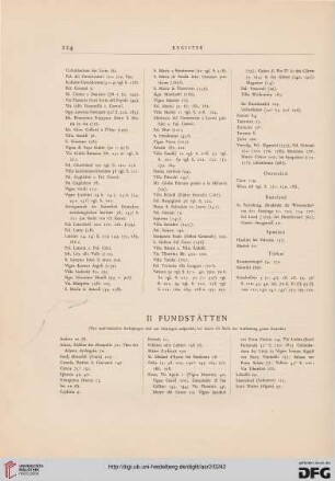 II: Fundstätten