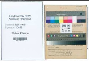 Entnazifizierung Elfriede Weber , geb. 18.12.1922 (Schneiderin)