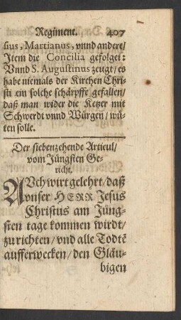Der siebenzehende Articul/ vom Jüngsten Gericht