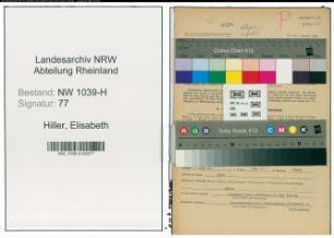 Entnazifizierung Elisabeth Hiller , geb. 23.03.1901 ()