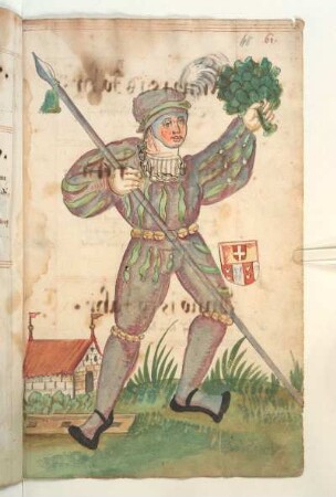 Schembartläufer mit Wappen und Hölle: Haus, 1517