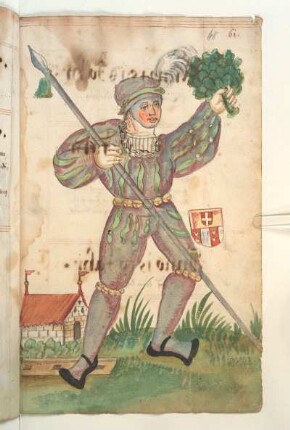 Schembartläufer mit Wappen und Hölle: Haus, 1517
