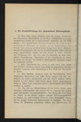 32-33, 5. Die Verwirklichung der allgemeinen Arbeitspflicht