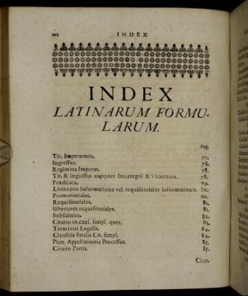 Index Latinarum Formularum.