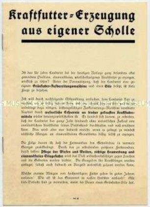 Kraftfutter-Erzeugung aus eigener Scholle