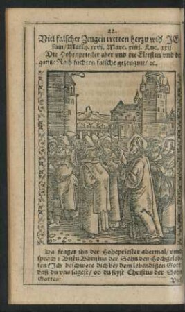 22. Viel falscher Zeugen tretten herzu wid' Jesum/ ...