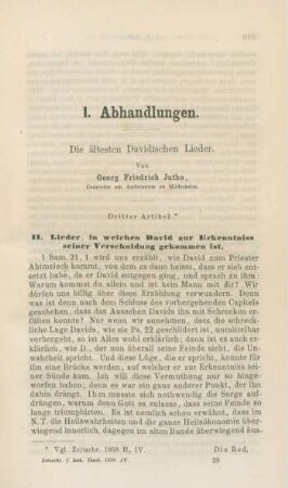 609-645 Die ältesten Davidischen Lieder : dritter Artikel