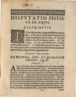 Disputatio physica De aquis