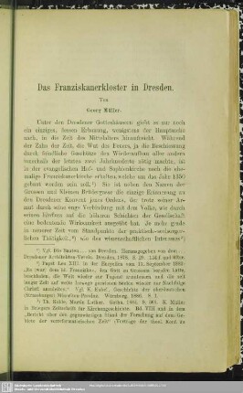Das Franziskanerkloster in Dresden