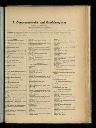 Genossenschafts- und Handelsregister