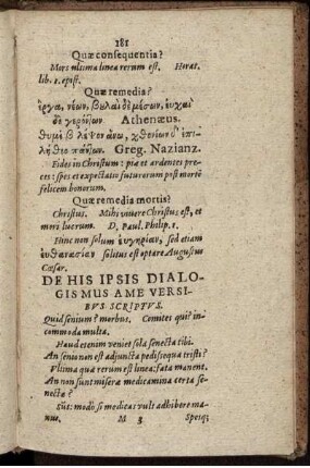 De His Ipsis Dialogismus Ame Versibus Scriptus