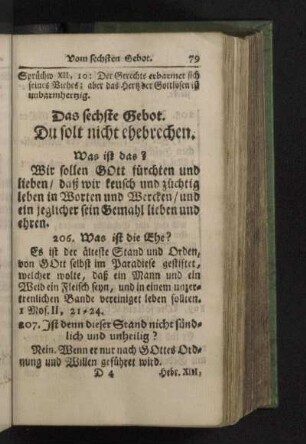 Das sechste Gebot.