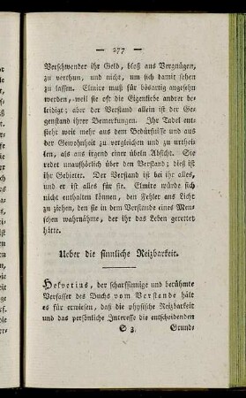 Ueber die sinnliche Reizbarkeit.