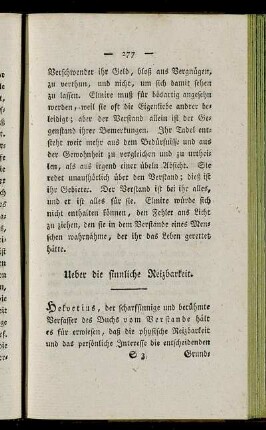 Ueber die sinnliche Reizbarkeit.