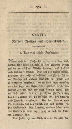 XXXVII. Kürzere Notizen und Bemerkungen