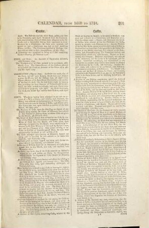 Journals of the House of Lords. Calendar of the Journals of the House of Lords. 1660/1808