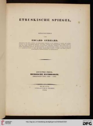 Band 2: Etruskische Spiegel: Heroische Mythologie