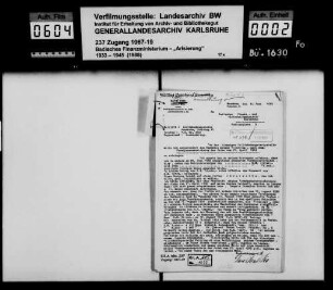 Süss, David in Mannheim Anmeldung des Vermögens von Juden