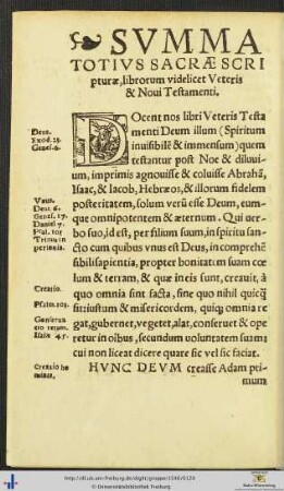 SUMMA TOTIUS SACRÆ SCRIpturæ librorum