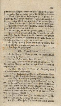 VII. Katechismus