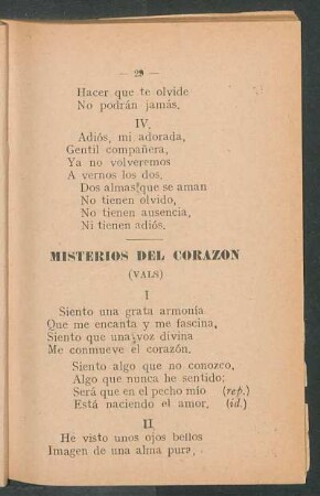 Misterios del Corazón : (Vals)