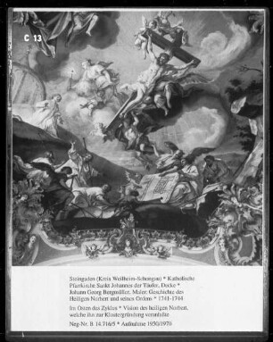 Geschichte des heiligen Norbert und seines Ordens — Vision des heiligen Norbert, welche ihn zur Klostergründung veranlaßte