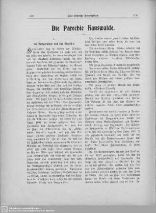 Die Parochie Hauswalde