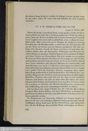 August Wilhelm von Schlegel an Luise von Voss, Coppet, 26.10.1807