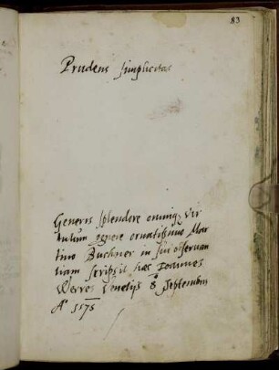 Joannes Werres, Venedig 8 Septembris 1575