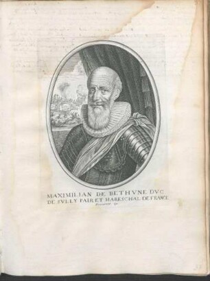 Maximilian De Bethvne Dvc De Svlly Pair Et Mareschal De France