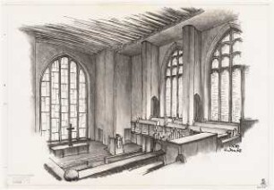 Evangelisch-Lutherische Kirche Zum Heiligen Kreuz, Berlin-Wilmersdorf Umbau: Altarschnitt