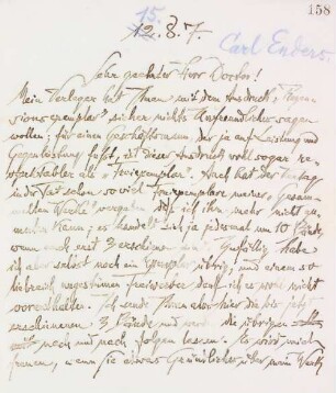 Brief an Karl Enders