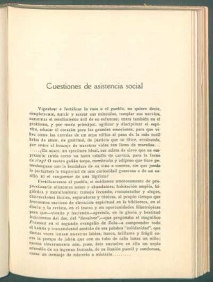Cuestiones de asistencia social