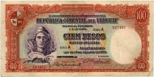 Geldschein, 100 Pesos, 1935