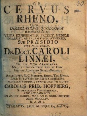 Cervus Rheno