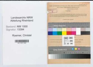 Entnazifizierung Christel Roemer, geb. 17.07.1908 (Sekretaerin)