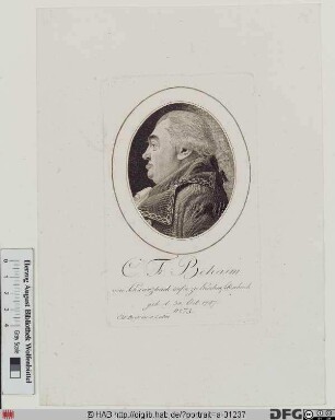Bildnis Carl Friedrich II Behaim (von Schwarzbach u. Kirchensittenbach)