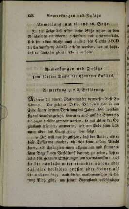 Anmerkungen und Zusätze zum fünften Buche der Elemente Euklids.