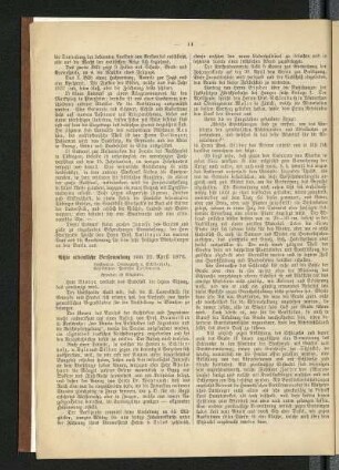 Achte ordentliche Versammlung vom 22. April 1876