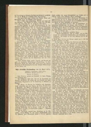 Achte ordentliche Versammlung vom 22. April 1876