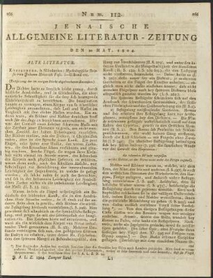 Num. 112. Den 10. May 1804