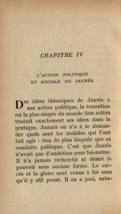 Chapitre IV L'Action Politique Et Sociale De Jaurès