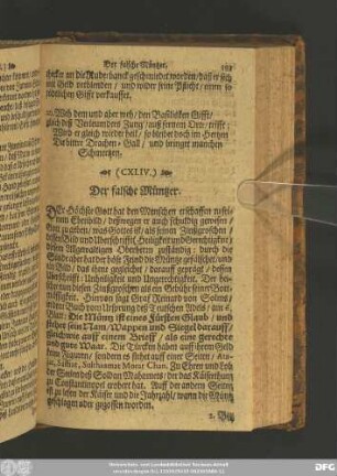 (CXLIV.) Der falsche Müntzer.
