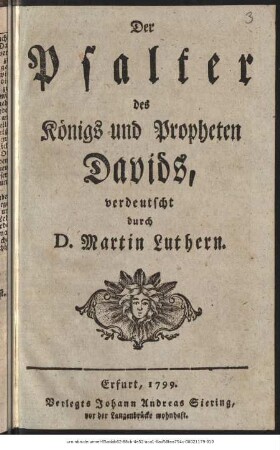 Der Psalter des Königs und Propheten Davids