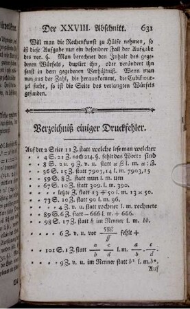 Verzeichniß einiger Druckfehler.